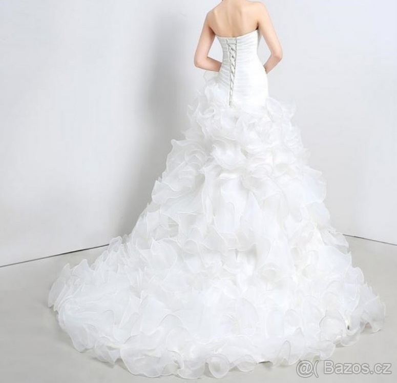 NOVÉ SVATEBNÍ ŠATY VEL. 16 (XL-XXL) - 4