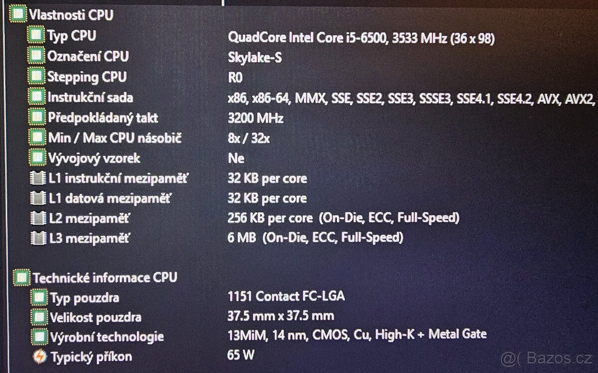 INTEL I5 6500, MSI, CHLADIČ - 4
