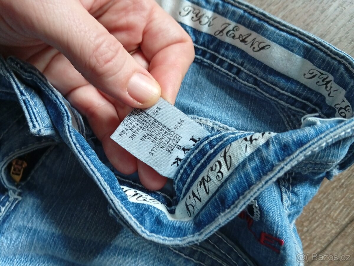 Dětské dívčí džíny 116,122,128 - 4