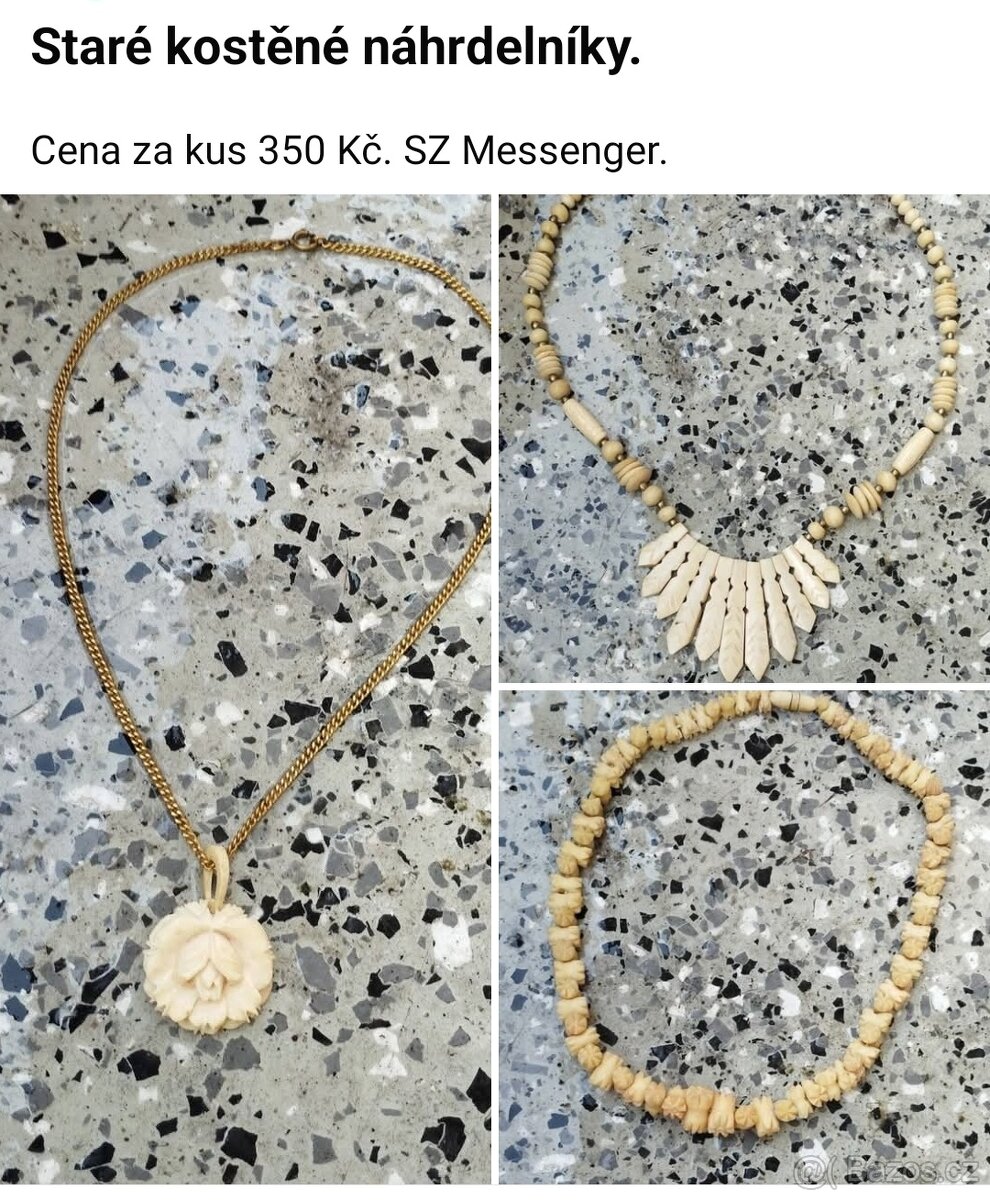 Staré šperky a doplňky viz fota. Ceny viz fota. - 4