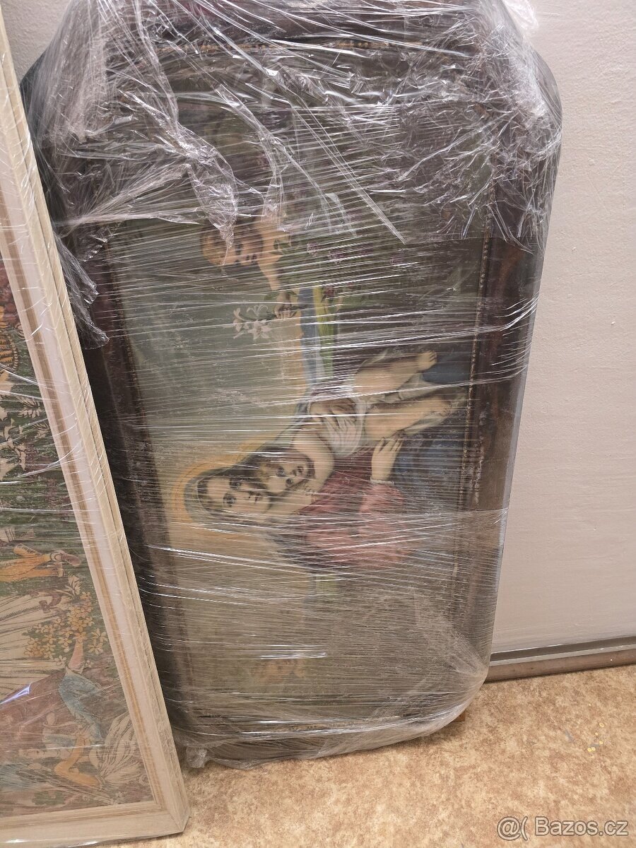 Starožitný oválný obraz - 4