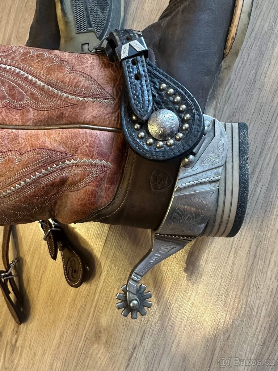 Westernové ostruhy s řemínky - 4