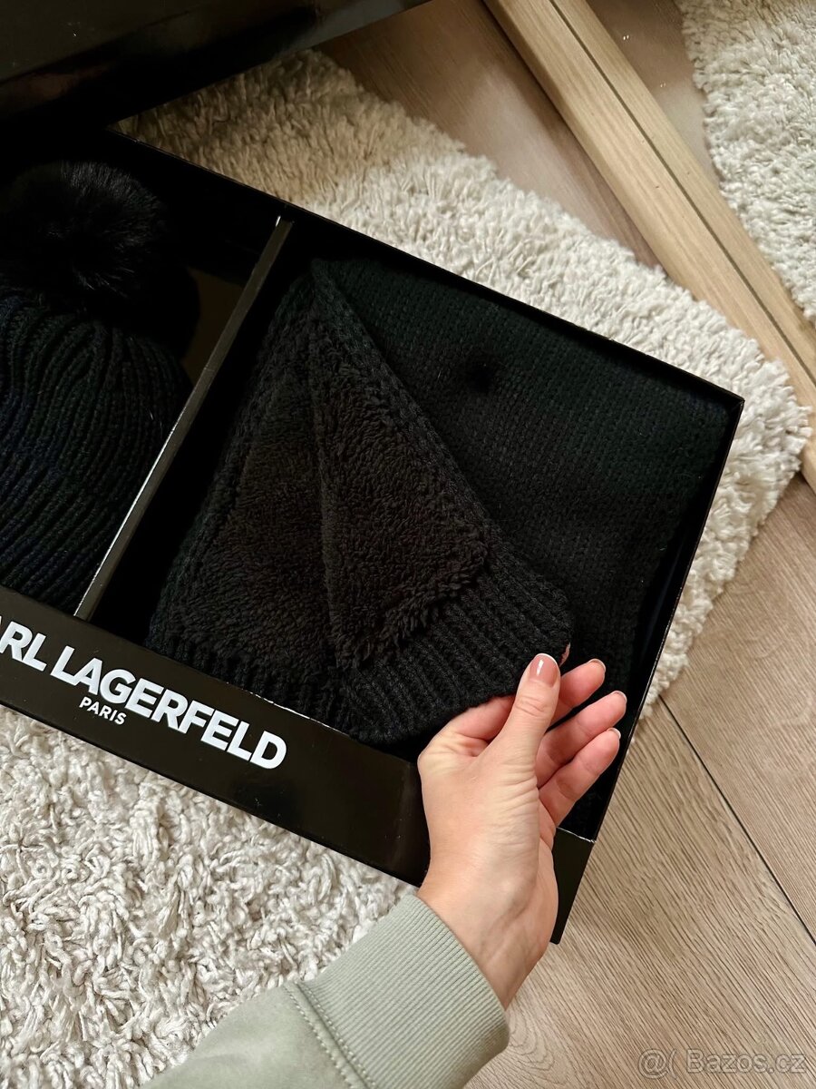 KARL LAGERFELD SADA ZIMNÍ ČEPICE A ŠÁLA - 4