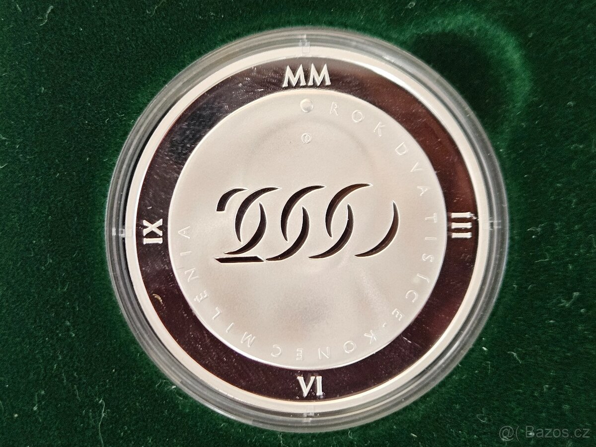 2000 Kč 1999 stříbrná mince Konec milénia - 4