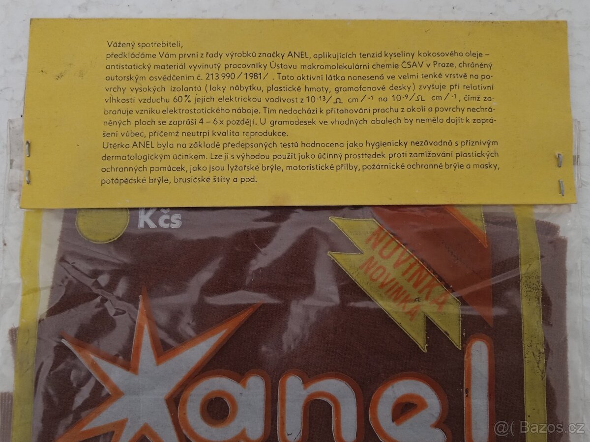 Retro antistatická útěrka Anel - ČSSR - 4