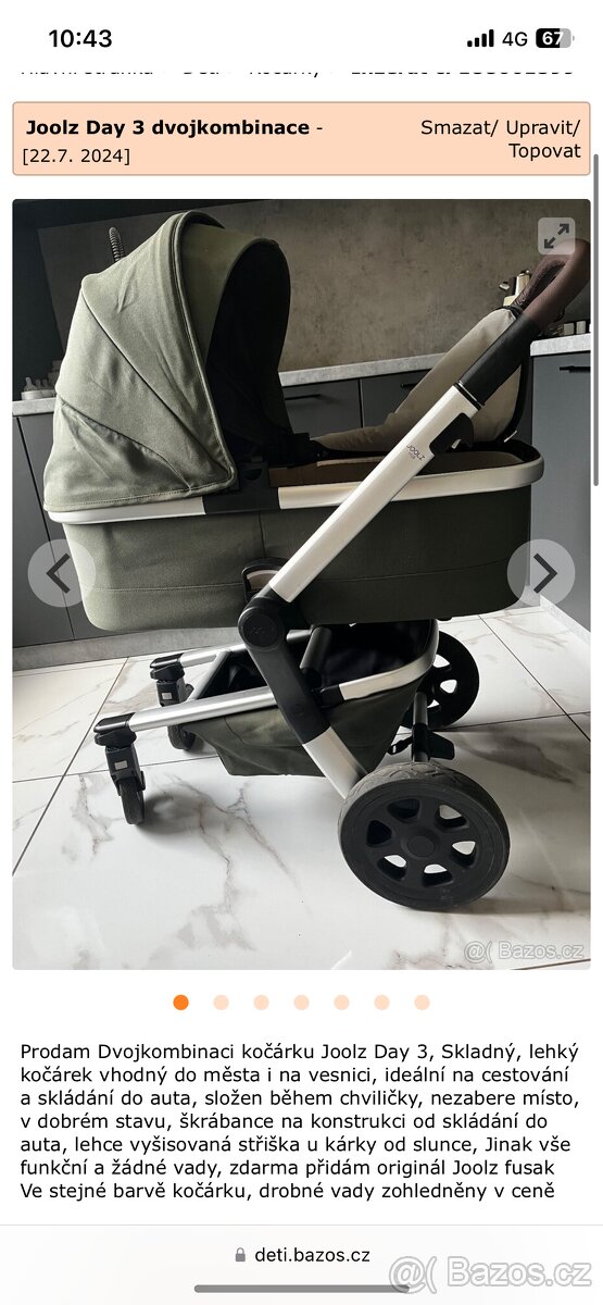 Joolz kočárek korba a fusak - 4