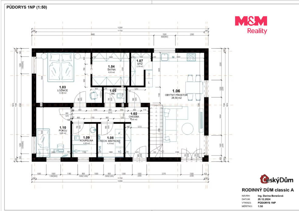 Prodej rodinného domu 5 kk, 130 m², Břasy – pohled 4