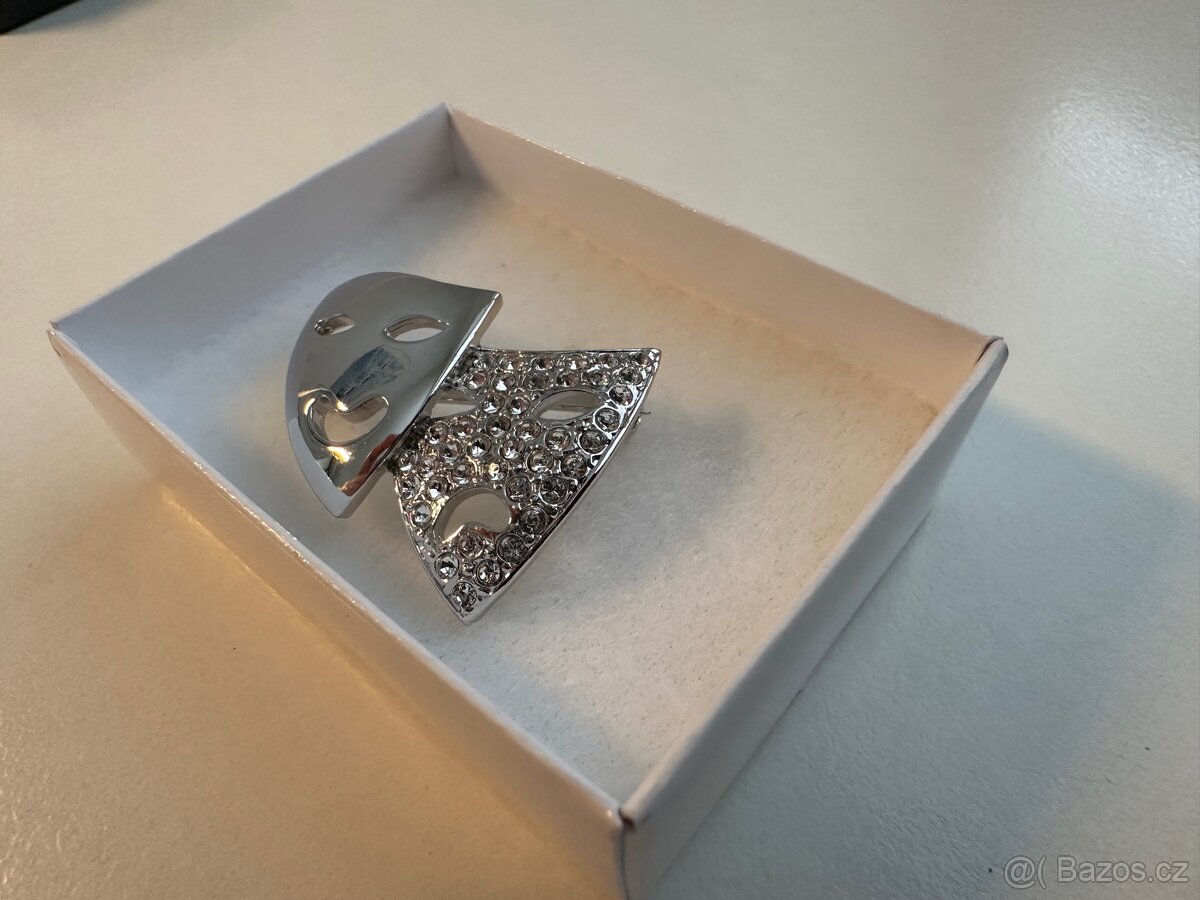 Brož MASKY se Swarovski ELEMENTS - 4