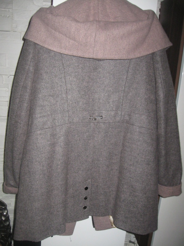 elegantní vlněný kabát šedolila XL/42 pošta zdarma - 4