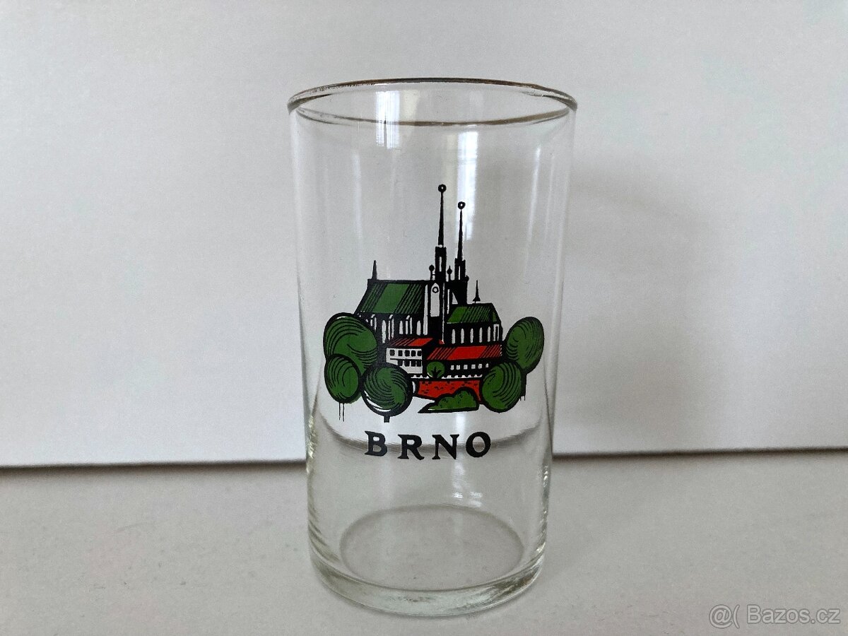 Sklenice s městem nebo místem - 4