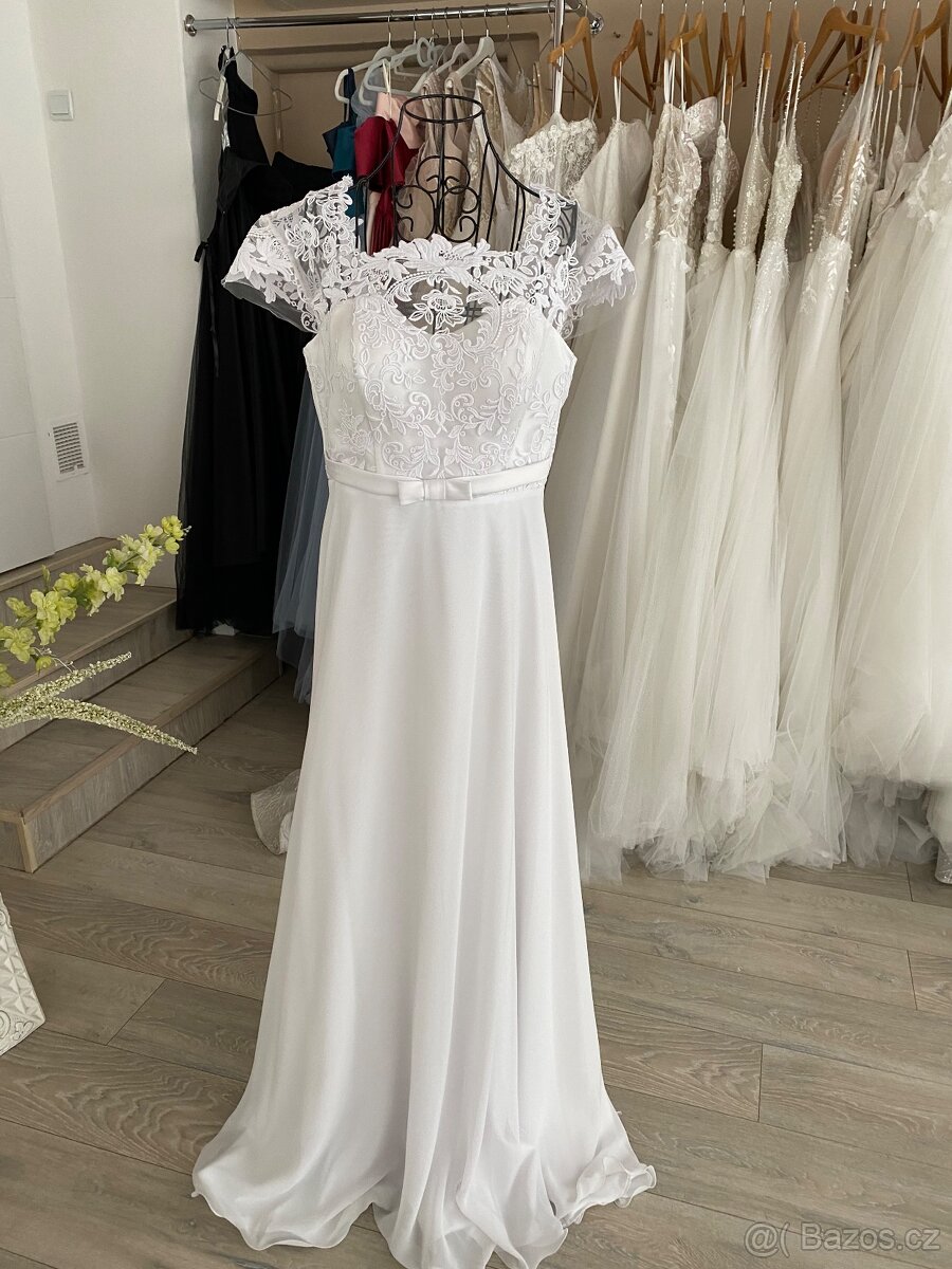 Svatební šaty vel. 38-40. Výprodej - 4