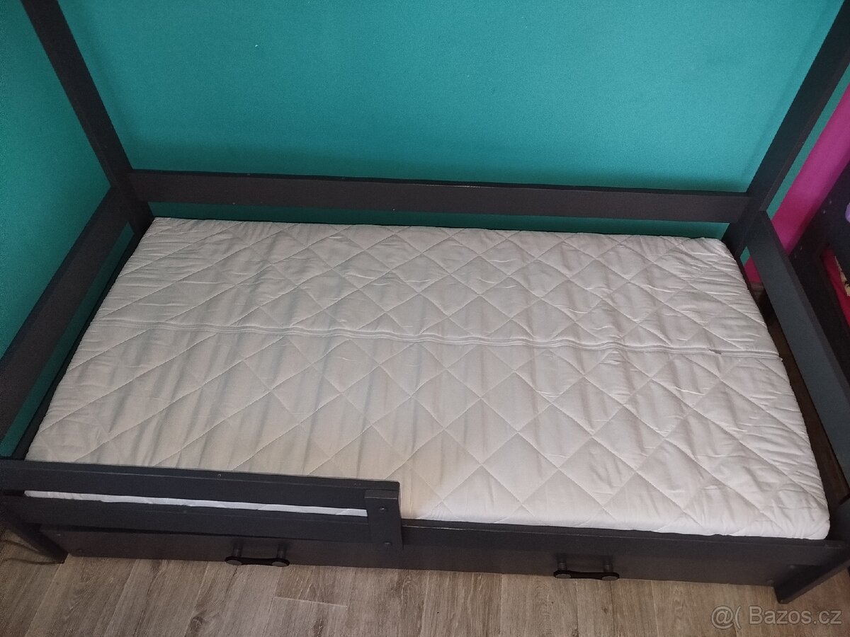 Dětská domečková postel s úložným prostorem - 4