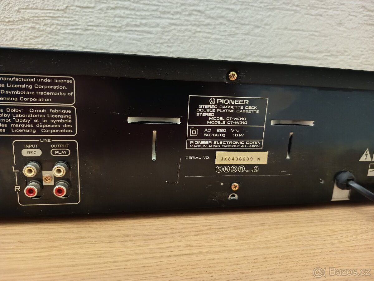 Pioneer CT-W310 - Double Cassette Deck Player - 4