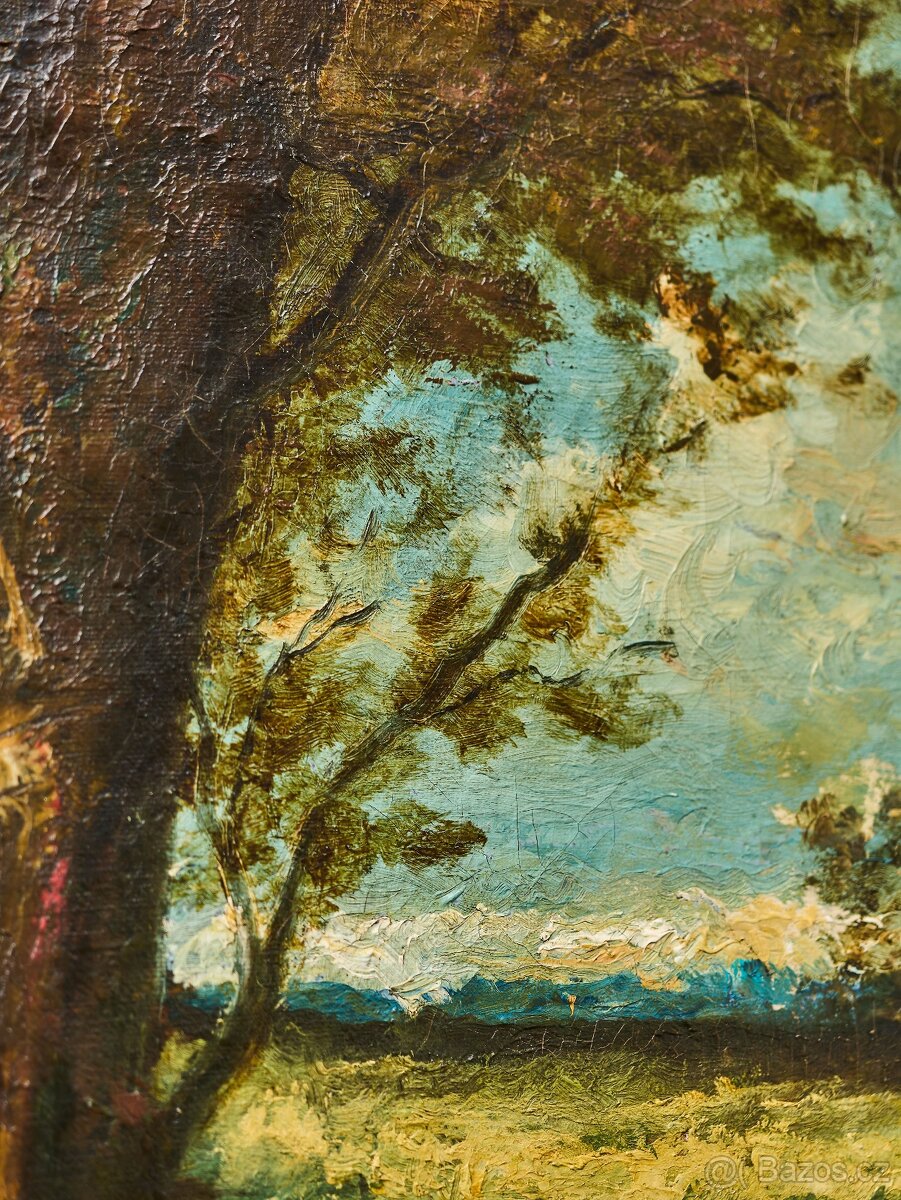 Výhled do krajiny. Sign. 92 X 77 cm - 4