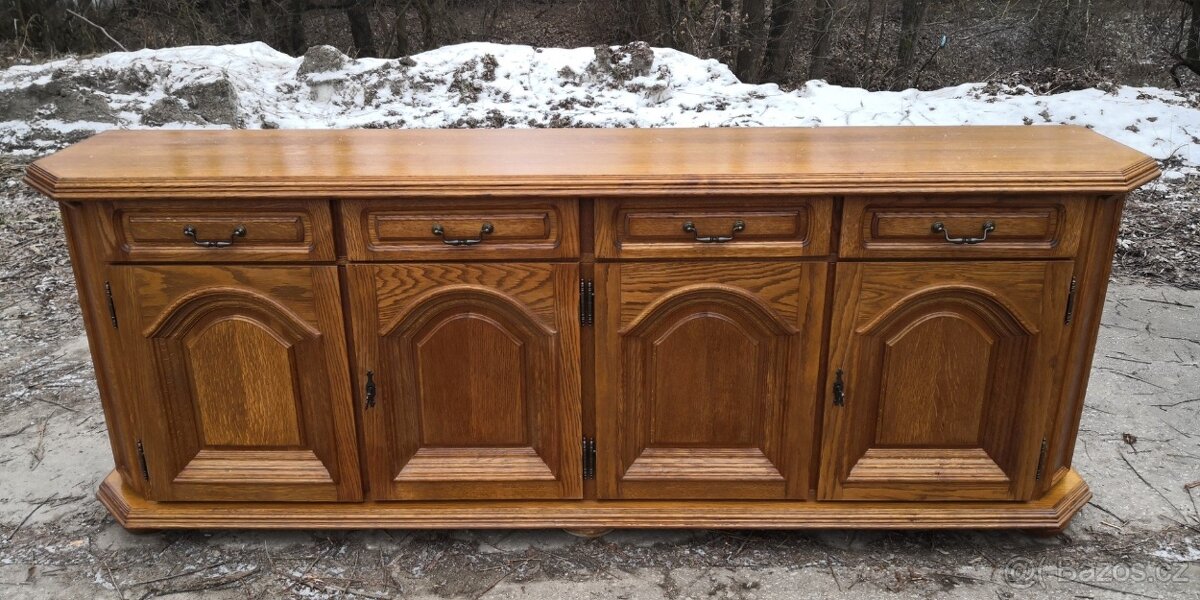 REZERVACE-Rustikální masivní komoda - 4