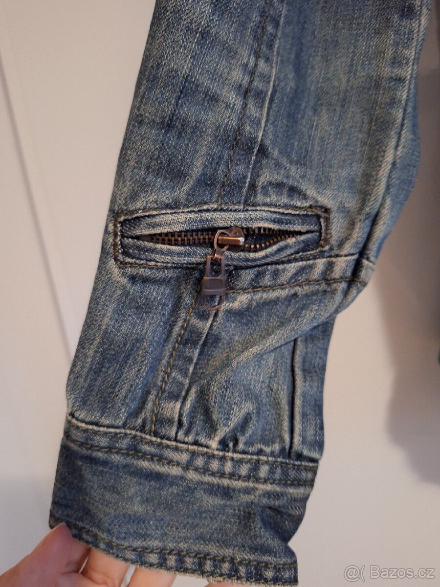 Bunda džínová sleva 50 % bunda Kenvelo vel. M - 4