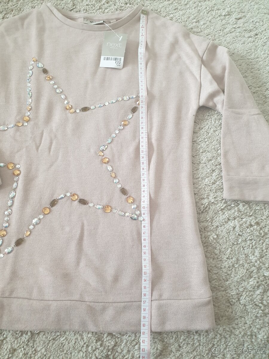 Delší mikina s hvězdou 122 - 4