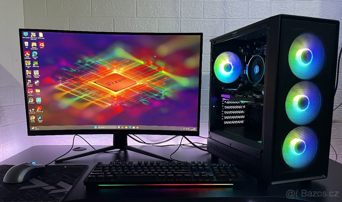Herní PC|AMD Ryzen|16 GB Ram|Wi-Fi|Záruka|Servis| - 4
