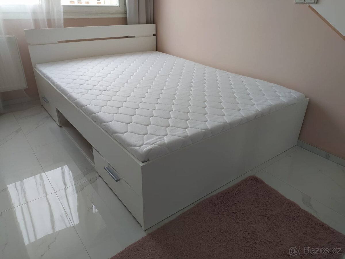 Postel multifunkční s roštem v rámu a matrace NOVÁ - 4