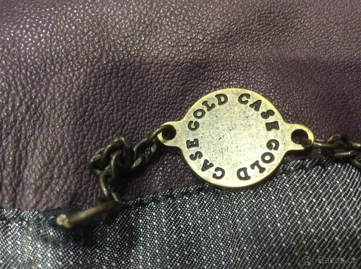 Krátká bunda Gold Case z přírodní kůže,100% authentic - 4