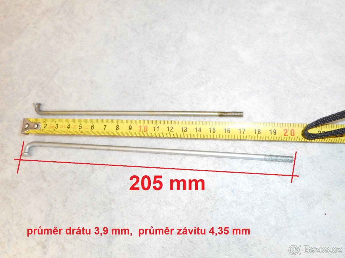 Dráty do kol - průměr 4 mm ČZ 250 Enduro, motokros - 4