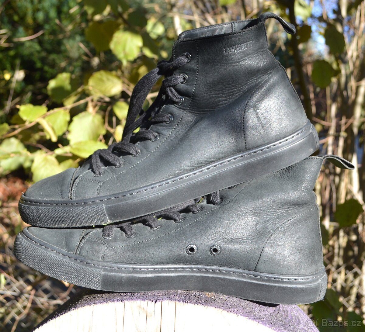 Kožené kotníkové tenisky značky Langbrett vel. 44 - 4
