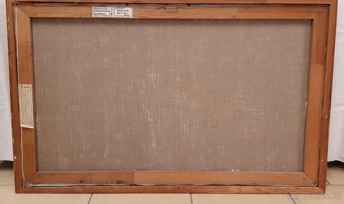 Obraz olej na plátně Vladimíra Stratilová signováno , " Luž - 4