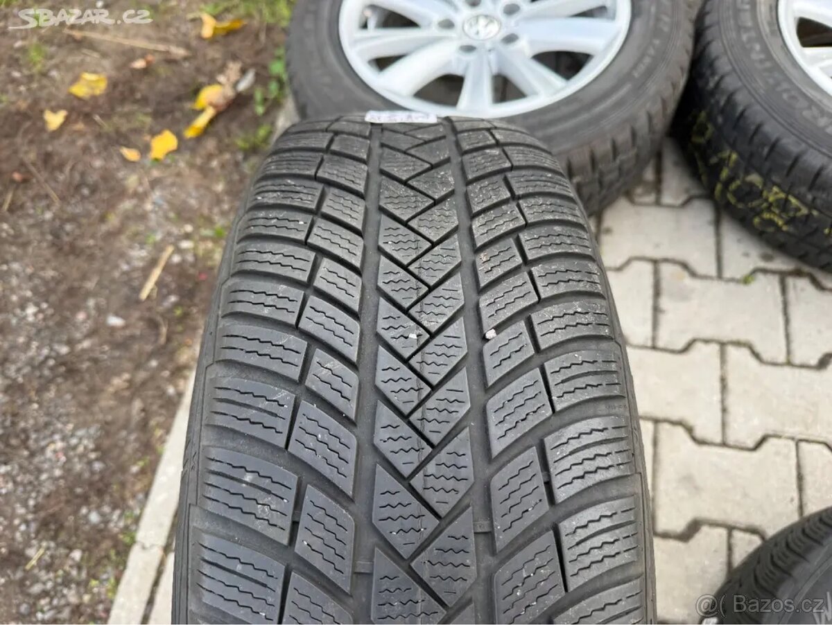 4x al kola 5x108 18 + pneu zimní 215/55 R18 - 4