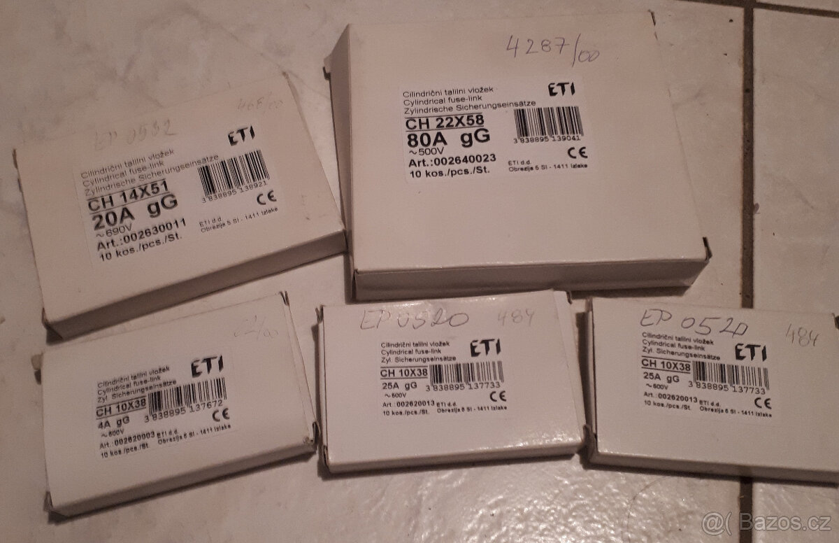 Válcové pojistky 160mA-100A -50% SLEVA - 4