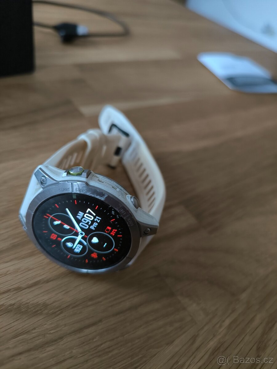 Garmin Epix (Gen 2) Sapphire - Titan/White Silicone Band - 4