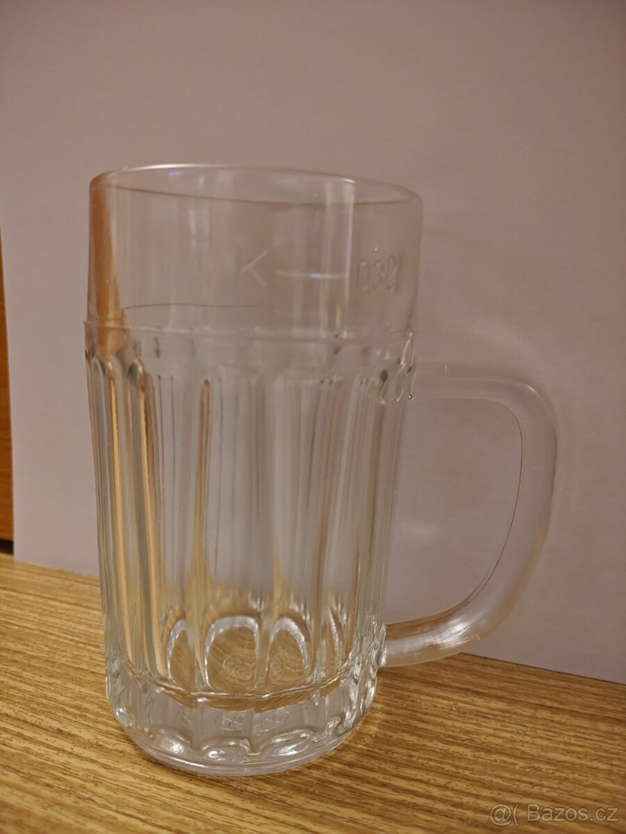 Prodám pivní sklenice retro, vzor Brabec - 4