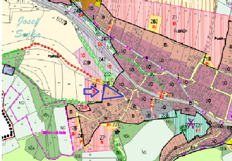 Prodej stavebního pozemku v obci Šebrov, 1956m2 - 4