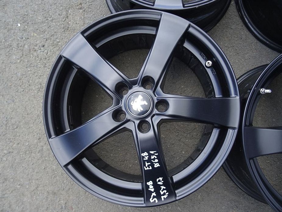 Alu disky černé na Peugeot, 17", 5x108, ET 48, šíře 7,5J - 4