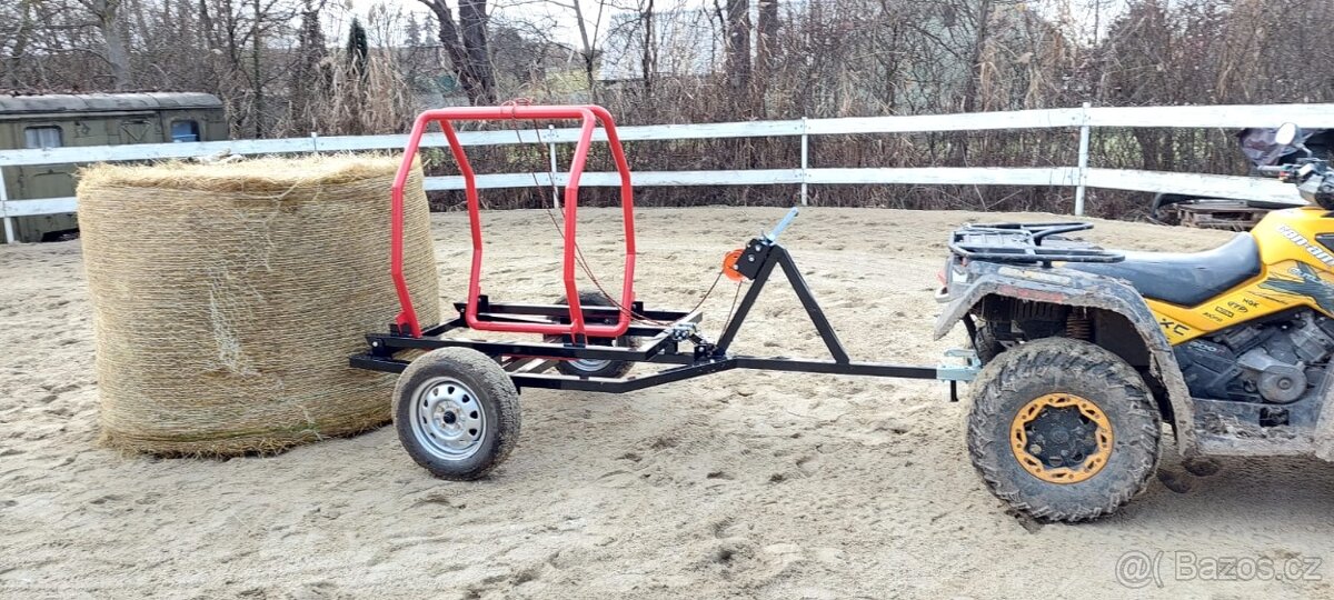 Vozík na kulaté balíky senáž seno sláma - 4