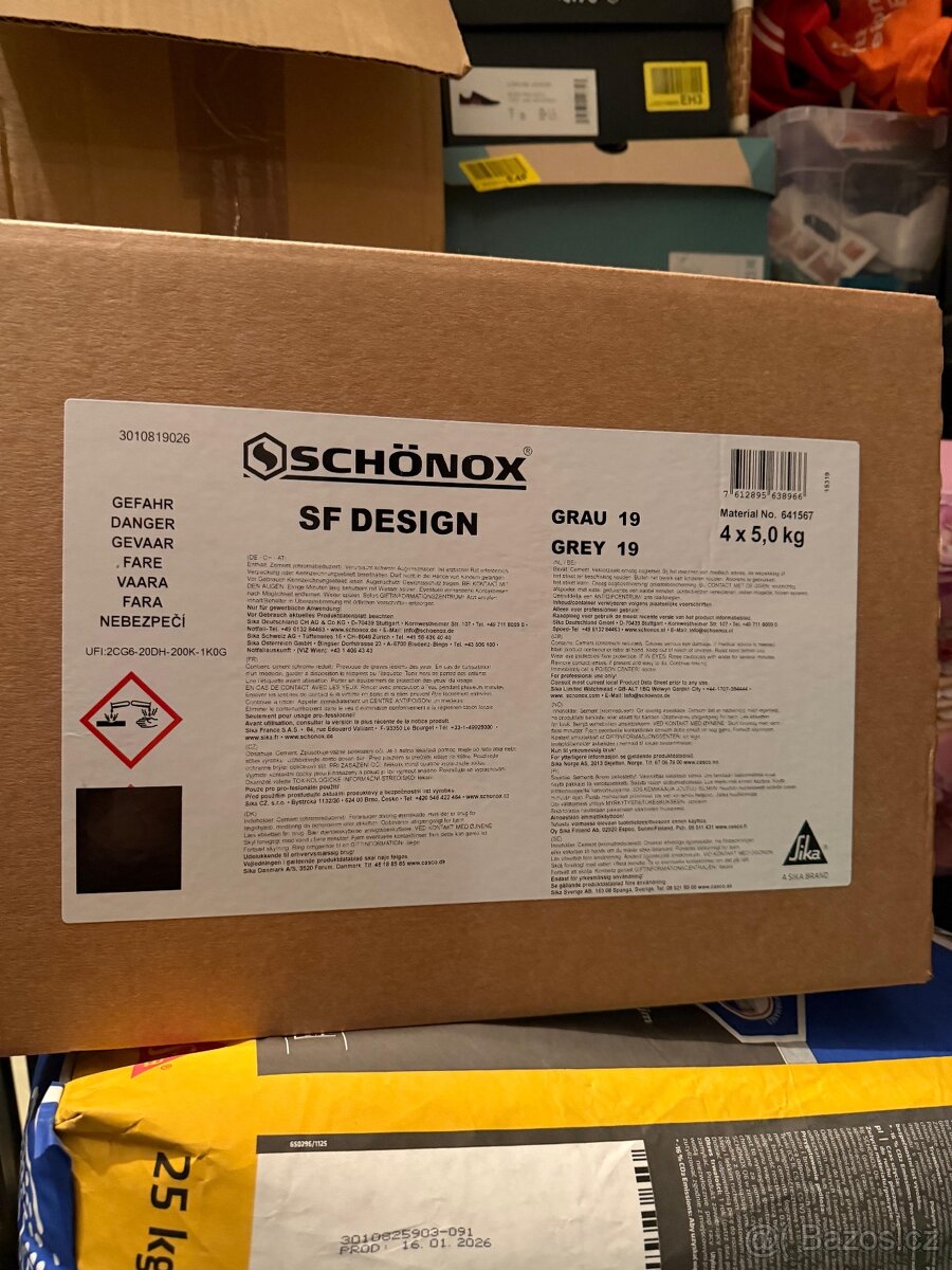 Prodám sadu profesionálních stavebních materiálů SCHÖNOX - 4