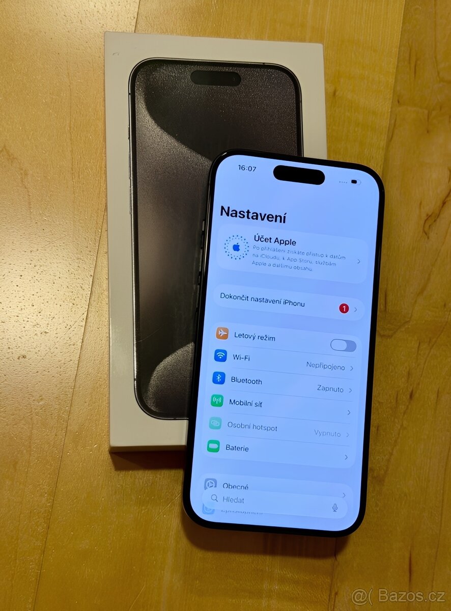 iPhone 15 Pro Černý Titan BATERIE 100% TOP - 4