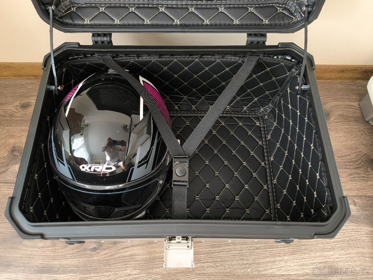 Zadní motokufr TopCase 65L hliníkový stříbrný - 4