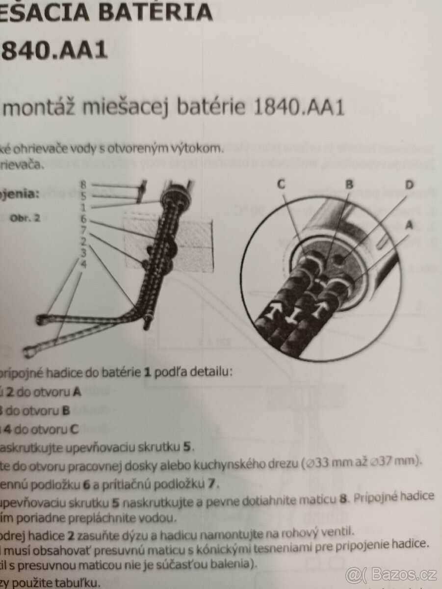 Nízkotlaká páková baterie Ariston - 4