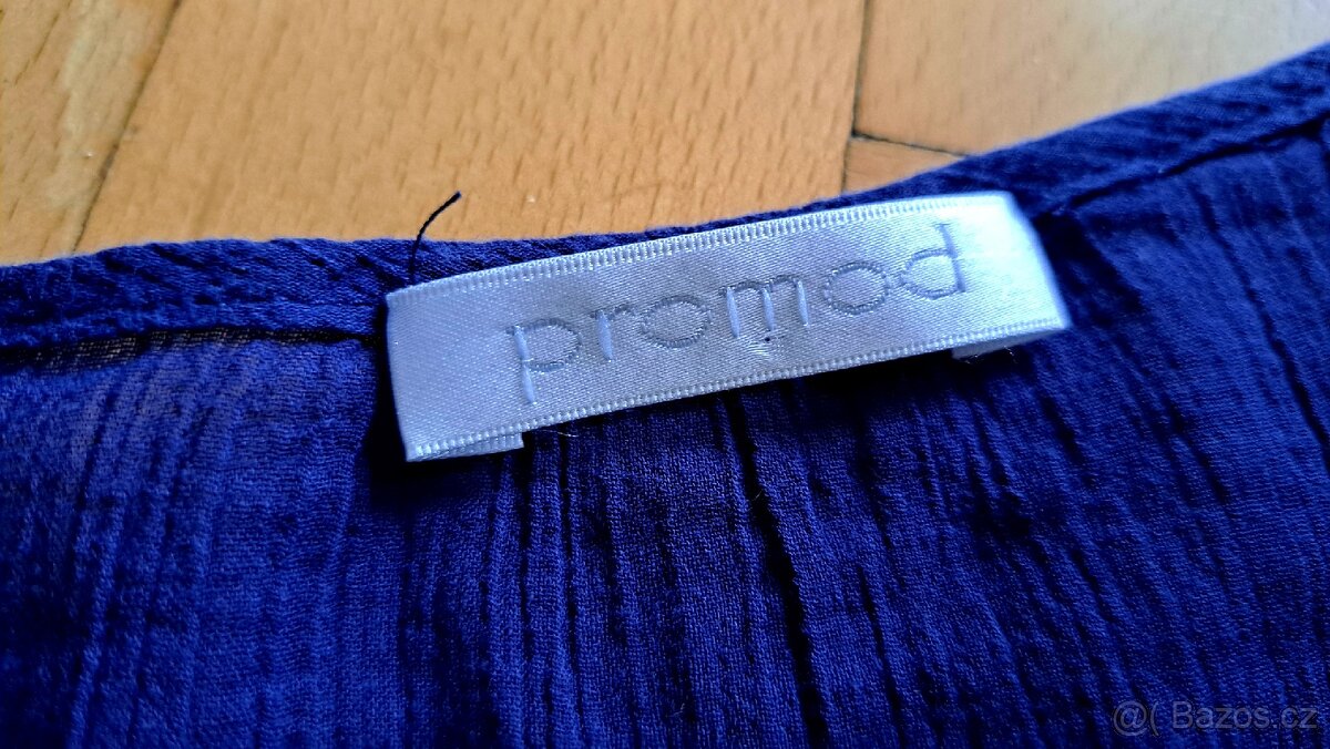 Lehoučká modrá halenka zn.PROMOD, vel.S/M - 4