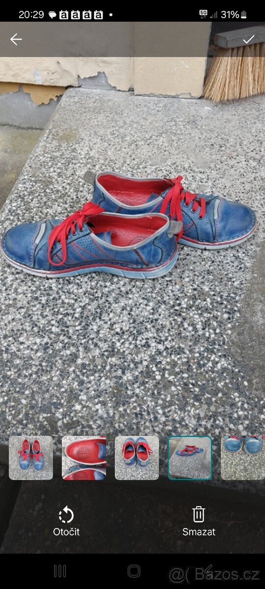 Damske kozene polobotky modre v. 39 - 4