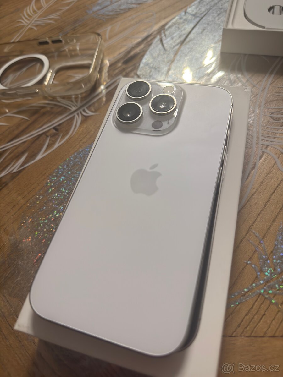 Prodej iPhone 16 Pro 128GB – bílý titan, výborný stav - 4