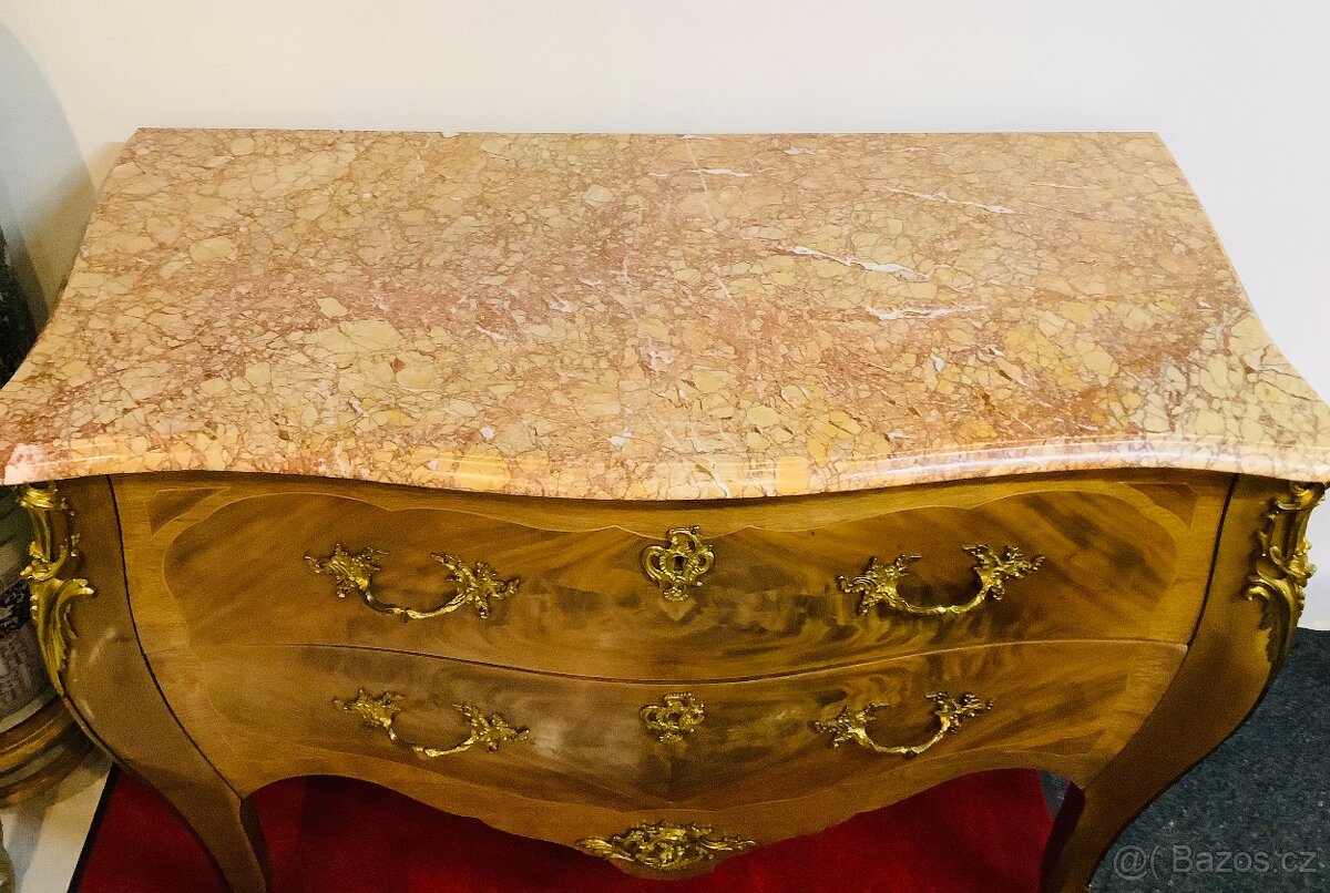 Starožitná Komoda s Mramorem Francie - 4
