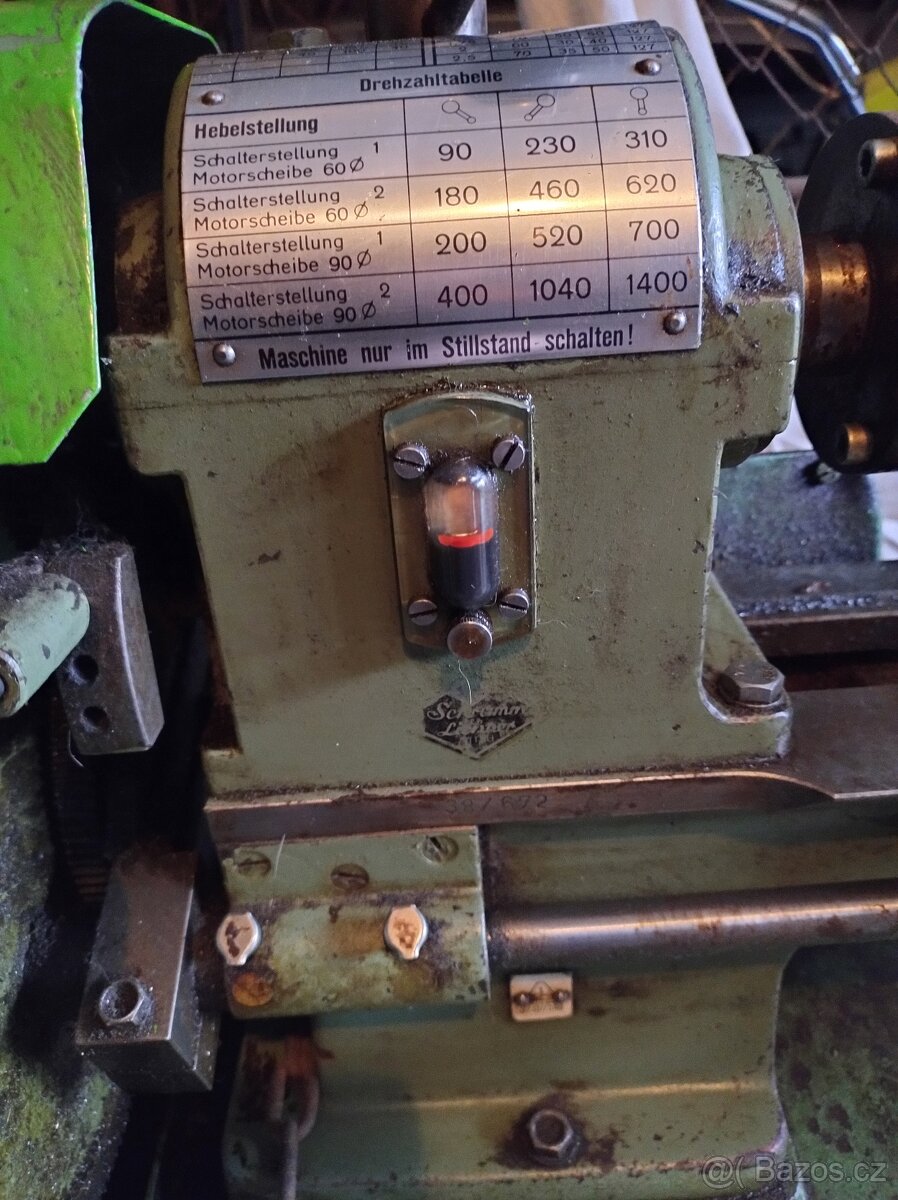 Soustruh Schramm & Lichner, stolovy soustruh - 4