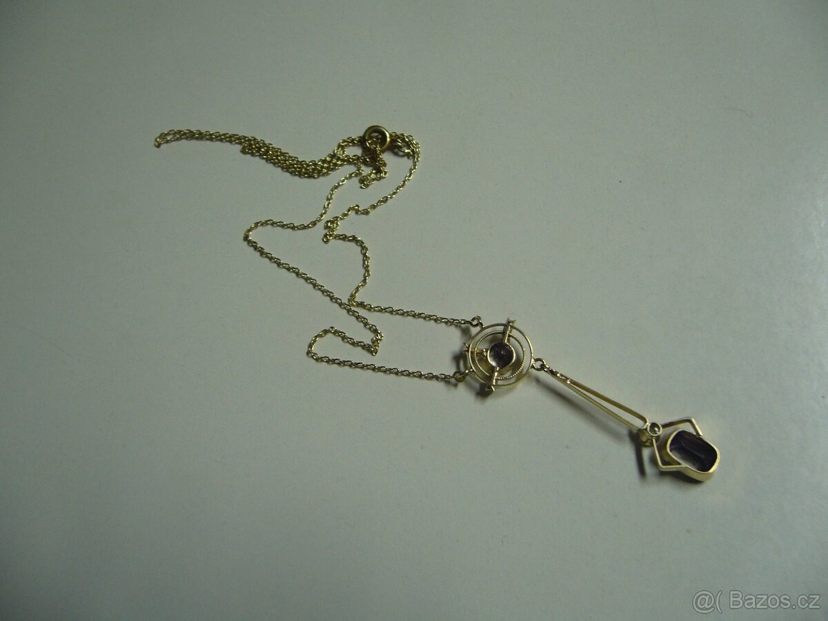 SECESNÍ ZLATÝ KOLIER - 4