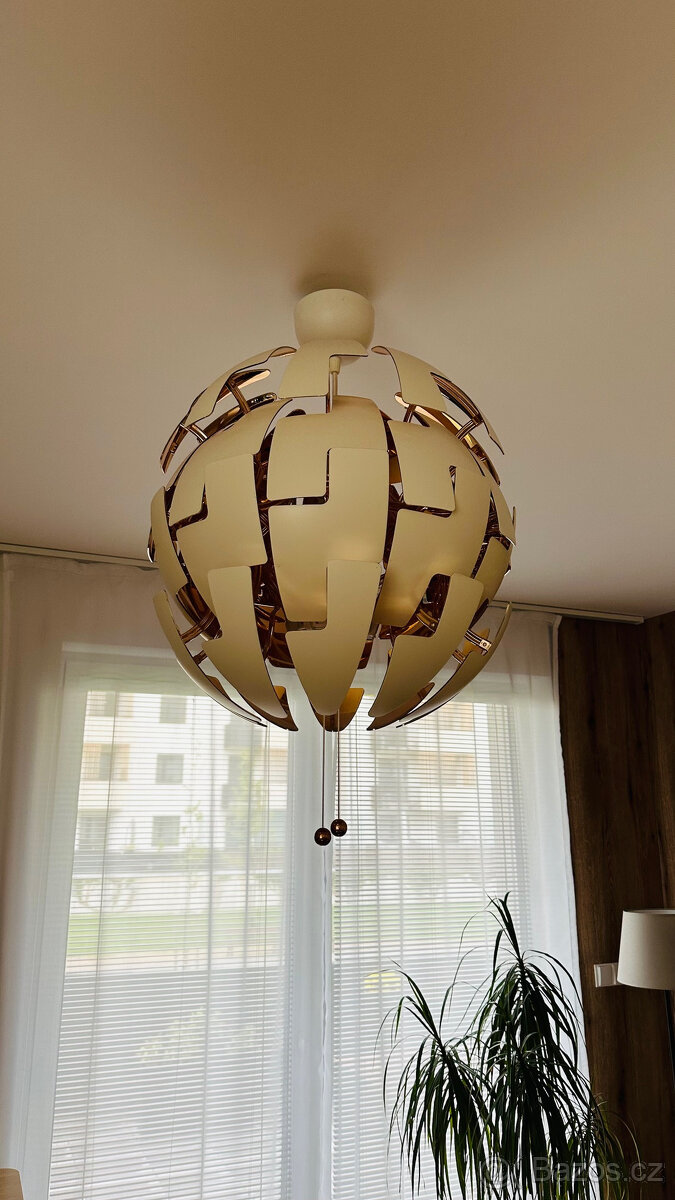 Designový lustr IKEA PS 2014 – 52 cm, bílo-měděný - 4