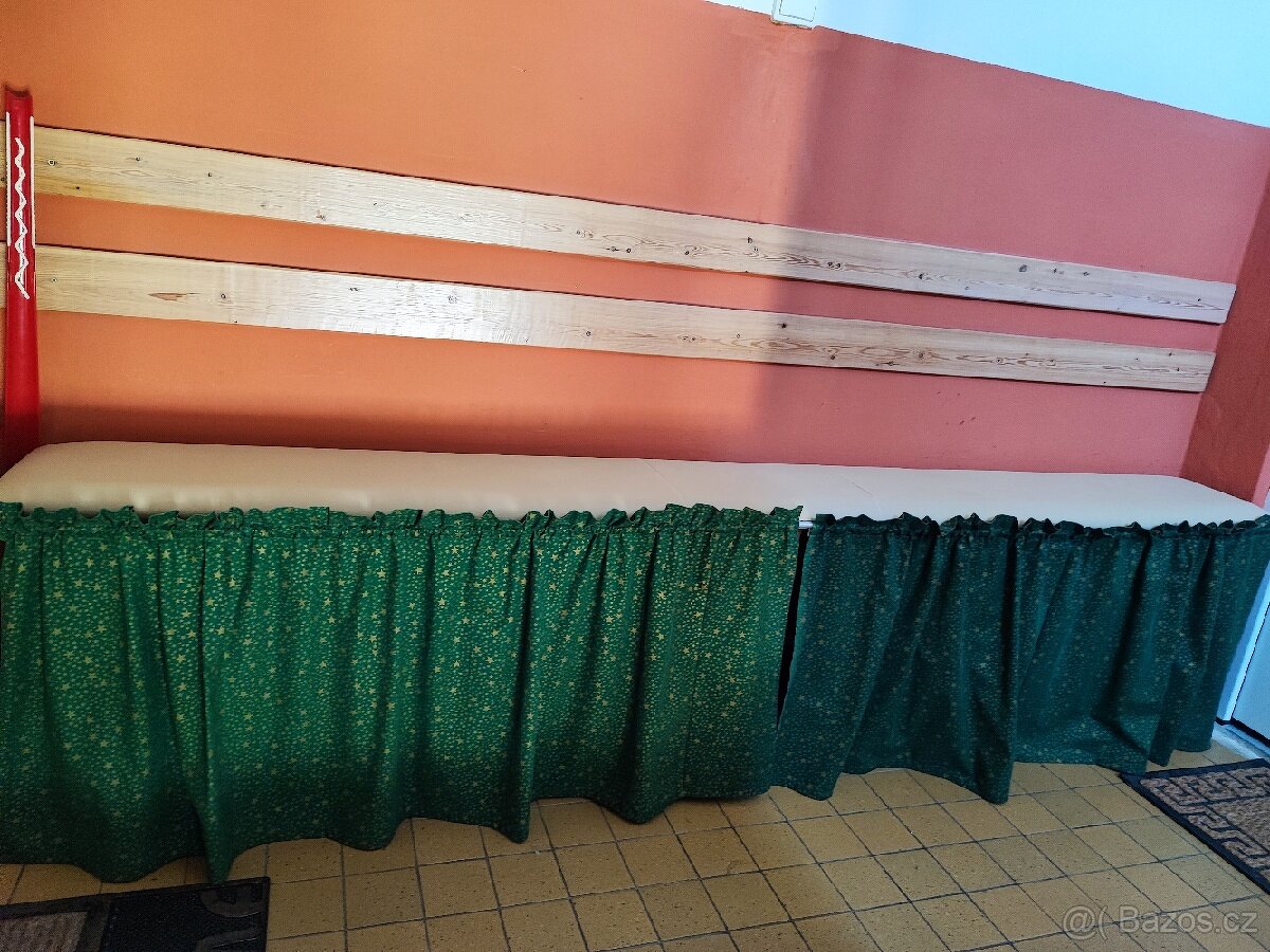 Lavice botník.Sedací plocha béžová koženka - 4