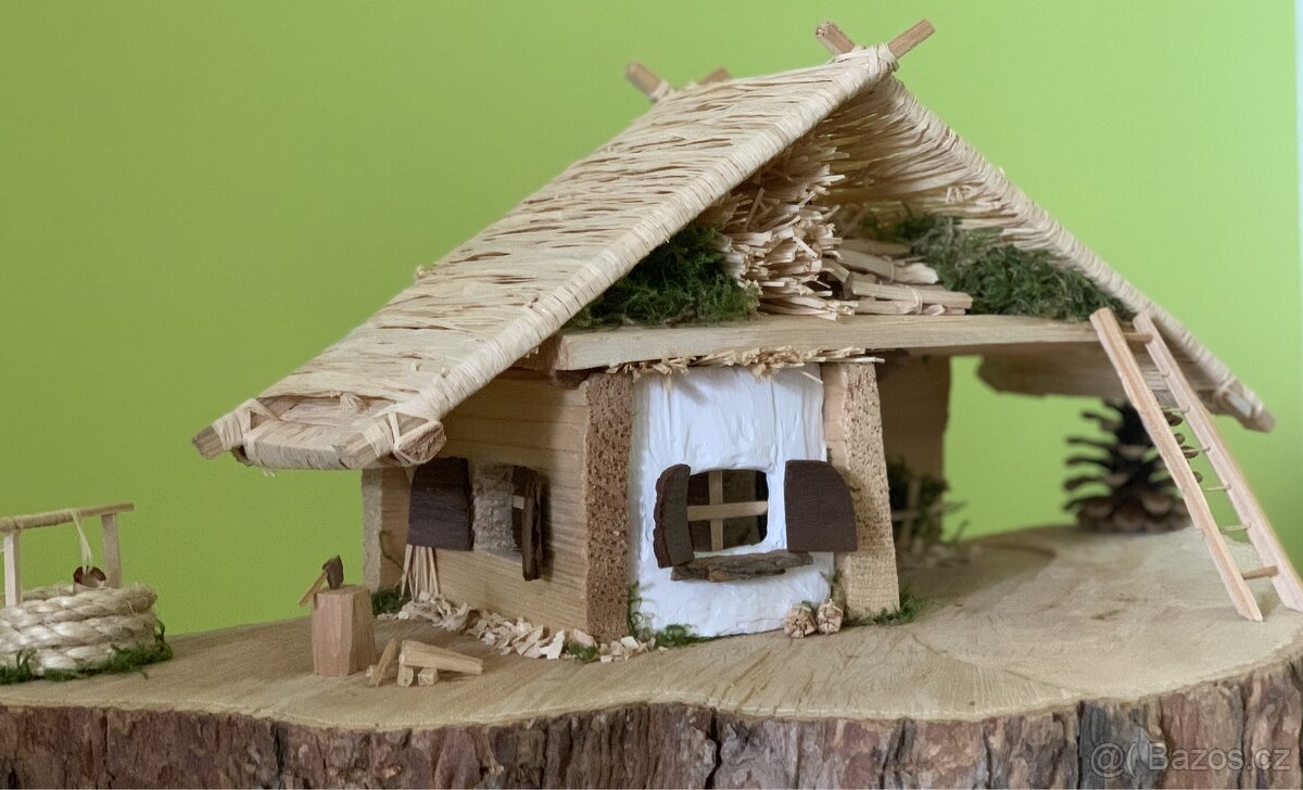 Ručně dělané dřevěné Betlémy s figurkami - 4