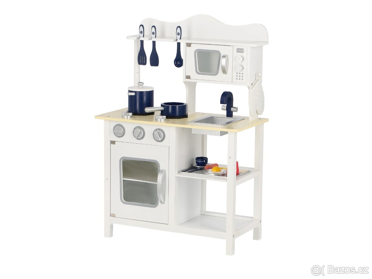 Dětská kuchyňka dřevěná bílá - 4