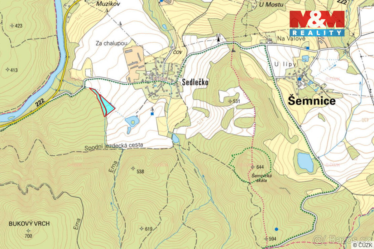 Prodej louky, 15115 m², Sedlečko - Šemnice - 4