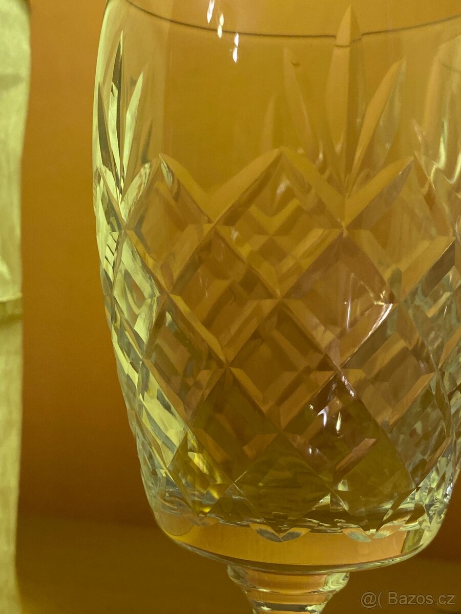 Sada 4x bohatě broušených sklenic - 4